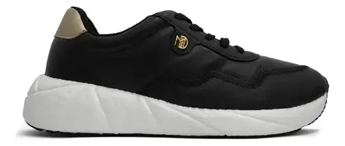 Tênis Feminino Casual Modare Ultraconforto 739510028623 - Preto/Dourado