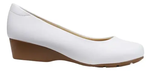 Sapato Anabela Modare Feminino 701420012075 - Branco/Natural