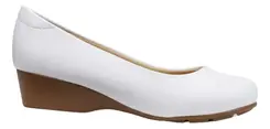 Sapato Anabela Modare Feminino 701420012075 - Branco/Natural